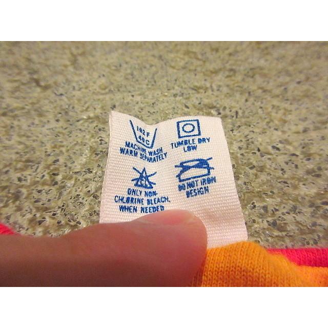 ビンテージ80's○ChampionトリコタグダブルフェイスTシャツ赤×黄sizeS