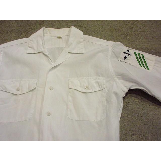 ビンテージ60's70's○U.S.NAVY コットン半袖シャツ白 Size S○200605s3