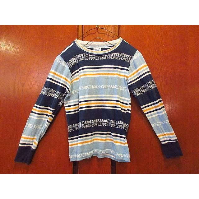 ビンテージ50's60's☆PENNEY'Sキッズマルチボーダー長袖Tシャツsize12