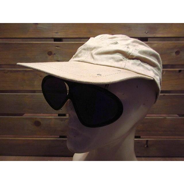ビンテージ　レザー フライトキャップ ベージュ レザーキャップ（ビンテージブラウン）/Leather Baseball Cap