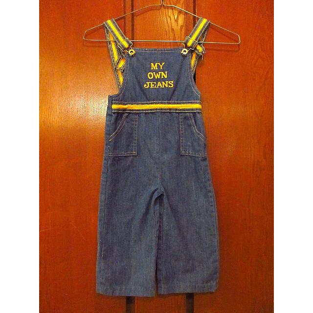 ビンテージ70's☆MY OWN JEANS刺繍入りキッズオーバーオール