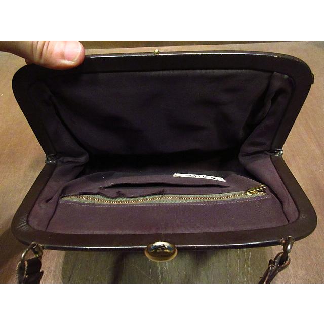 ビンテージ40's50's○Eliteレザーハンドバッグ焦げ茶○200623n4-bag