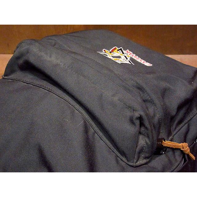 MADE IN U.S.A. EASTPAKワッペン付きボトムレザーバックパック黒