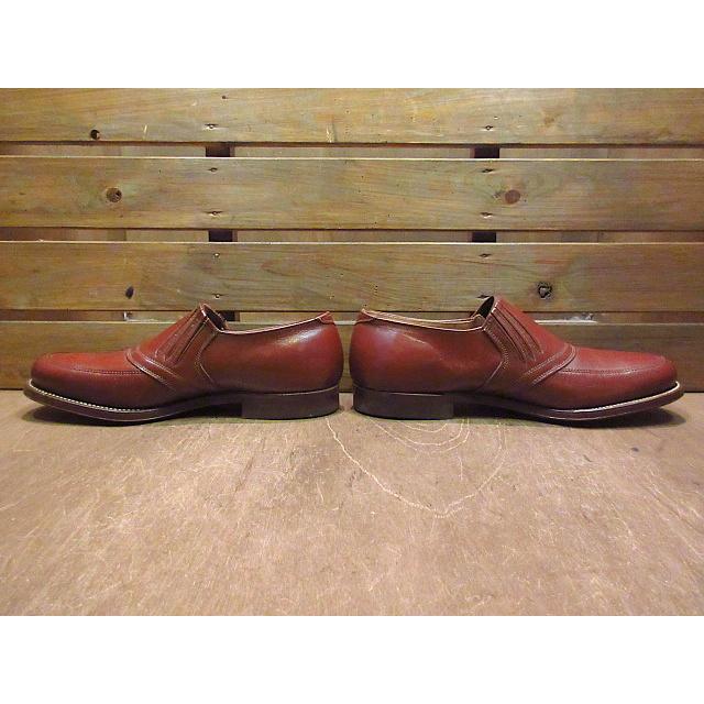 ビンテージ40's○DEADSTOCK SHAWレザーローファー茶7E?&6EE○200709n2