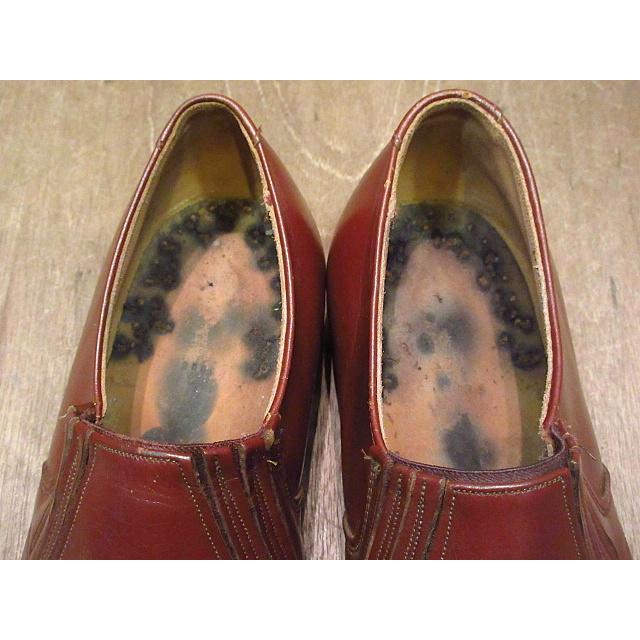 ビンテージ40's○DEADSTOCK SHAWレザーローファー茶7E?&6EE○200709n2