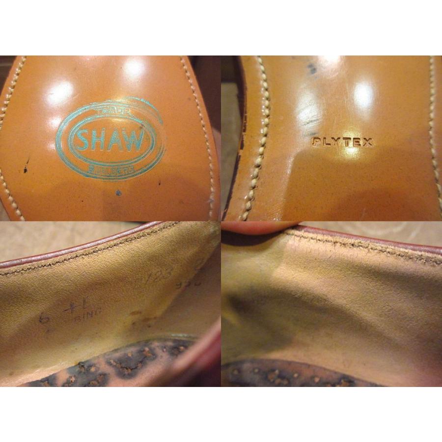 ビンテージ40's○DEADSTOCK SHAWレザーローファー茶7E?&6EE○200709n2