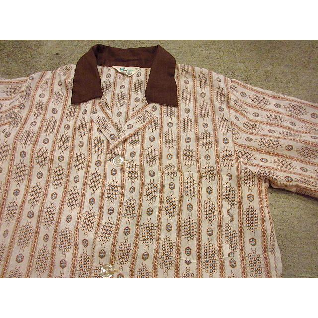 ビンテージ70's○K-mart 総柄パジャマセットアップ Size S○200709s7-m