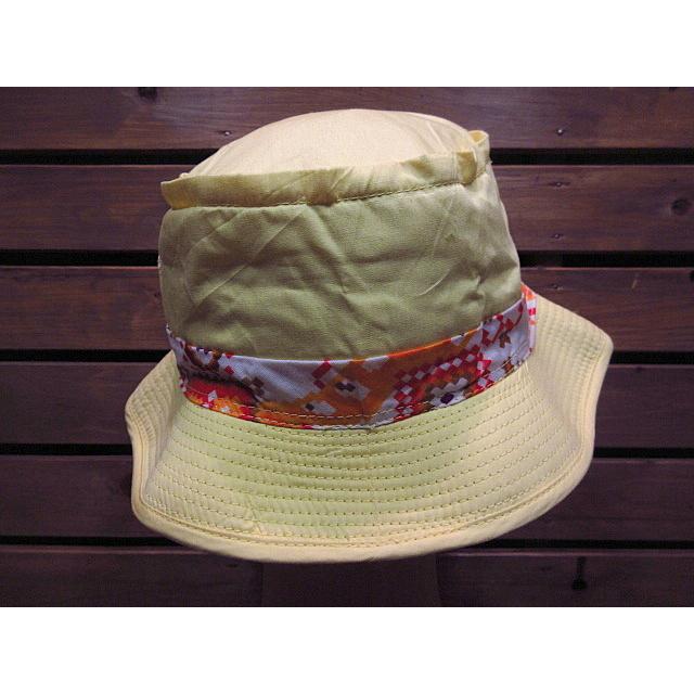 ビンテージ70's80's○DEADSTOCKロールアップハット黄size L○200724n4