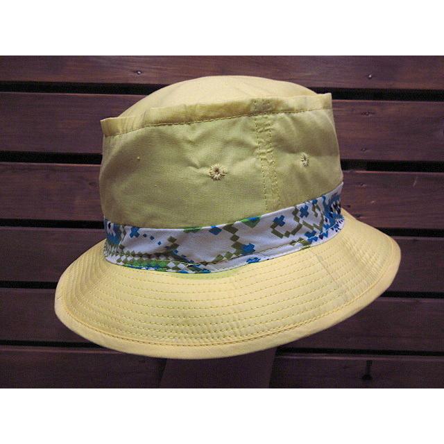 ビンテージ70's80's○ロールアップハット黄size M○200724n5-m-ht-ot