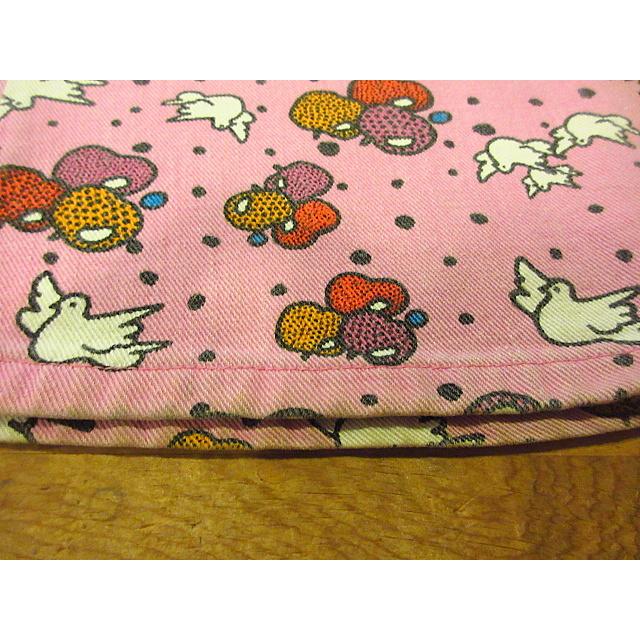 ビンテージ70's○Peter Max × MAVERICK総柄フレアパンツピンク11/12