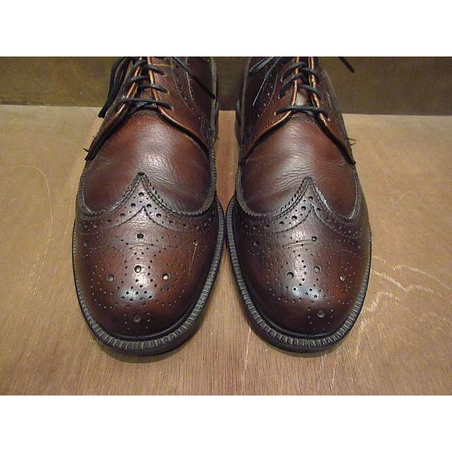 ビンテージ70's○TOWNCRAFTレザーウイングチップシューズ茶size7 ビンテージ70's○TOWNCRAFTレザーウイングチップシューズ茶size7