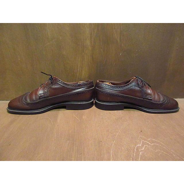 ビンテージ70's○TOWNCRAFTレザーウイングチップシューズ茶size7 ビンテージ70's○TOWNCRAFTレザーウイングチップシューズ茶size7