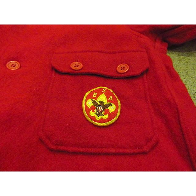 ビンテージ70's○BOY SCOUTS OF AMERICAウールシャツジャケット赤size