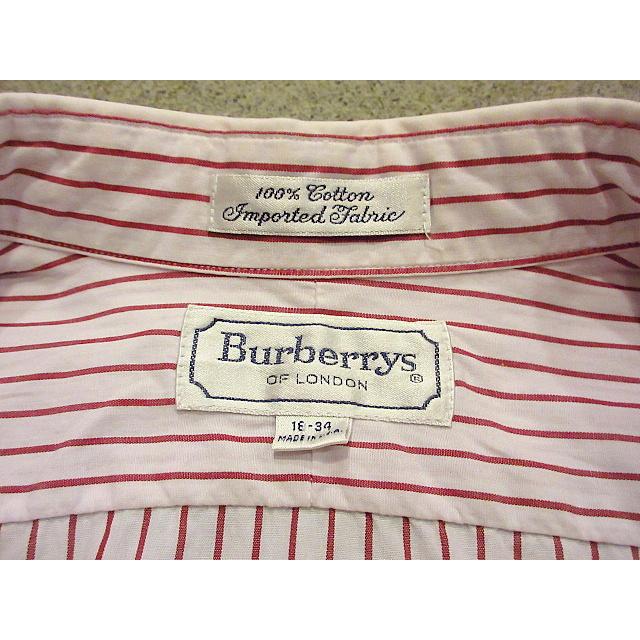 レア90s ロゴ刺繍ダブルカフス ピンクベージュ コットンシャツ バーバリー BURBERRY - レア90s ロゴ刺繍ダブルカフス ピンクベージュ コットン
