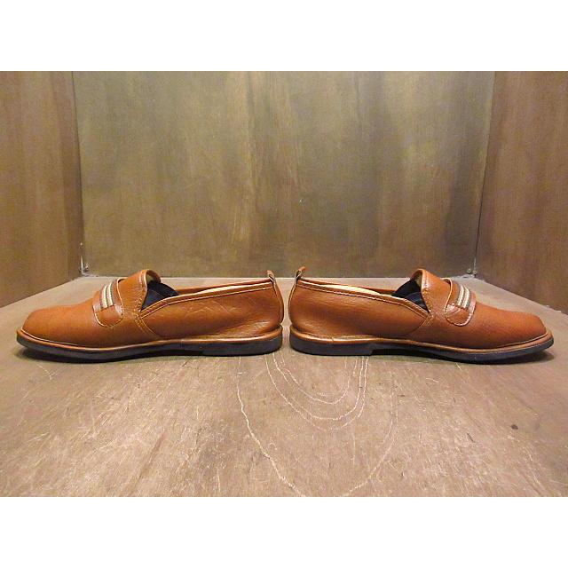 ビンテージ70's○フェイクレザースリッポン茶○200914n4-m-lf