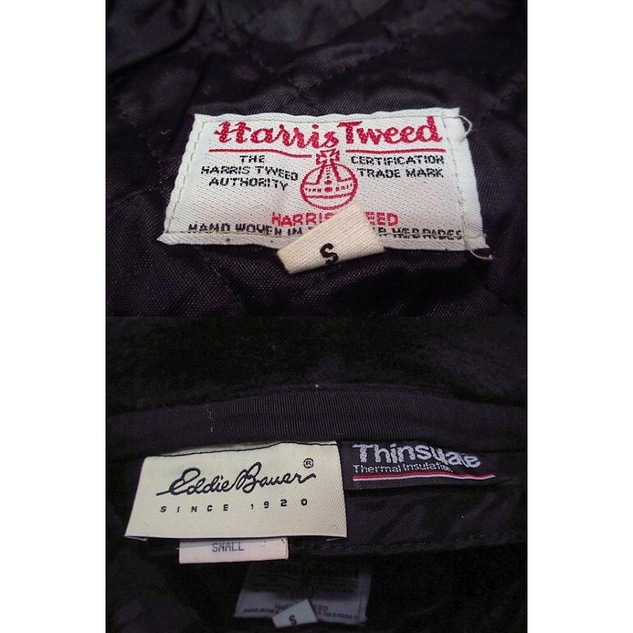 ビンテージ○Eddie Bauer × Harris Tweed耳当て付きツイードハンチング