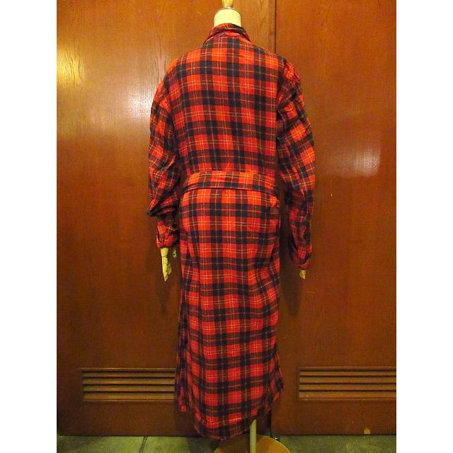 ビンテージ50's○Bamberger'sチェックウールガウン○201107s1-m-gwn