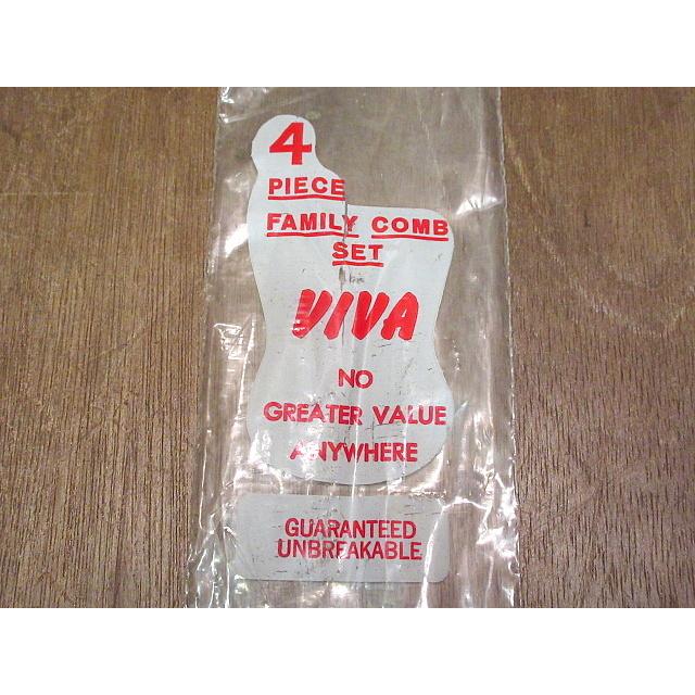 ビンテージ50's60's☆DEADSTOCK VIVAヘアコーム4点セットA☆201109n7