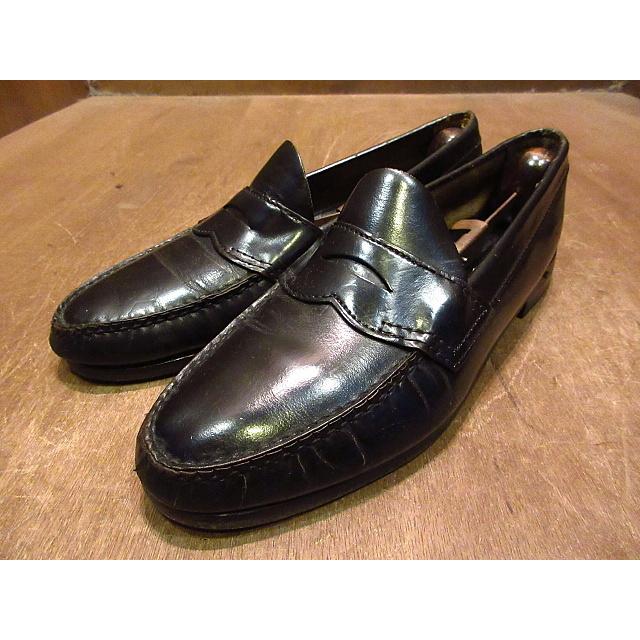 ビンテージ○G.H.BASS&CO.ペニーローファー黒9 1/2 B○201201n1-m-lf  