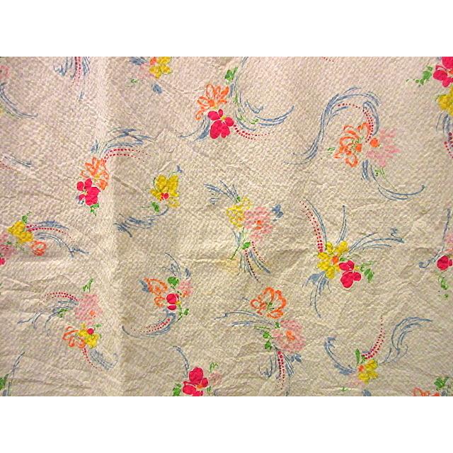 ビンテージファブリック ビンテージ~70's○花柄シアサッカーファブリックsize 195cm