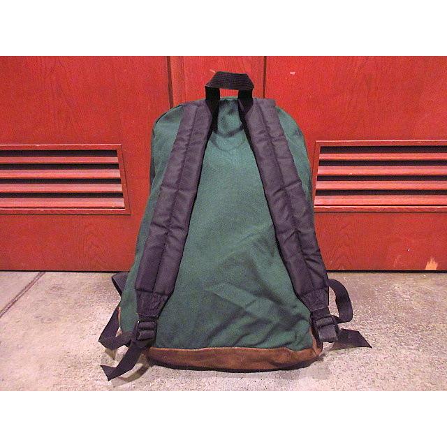 MADE IN U.S.A. JANSPORTボトムレザーナイロンバックパック緑