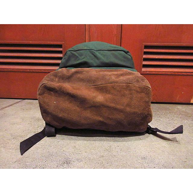 MADE IN U.S.A. JANSPORTボトムレザーナイロンバックパック緑
