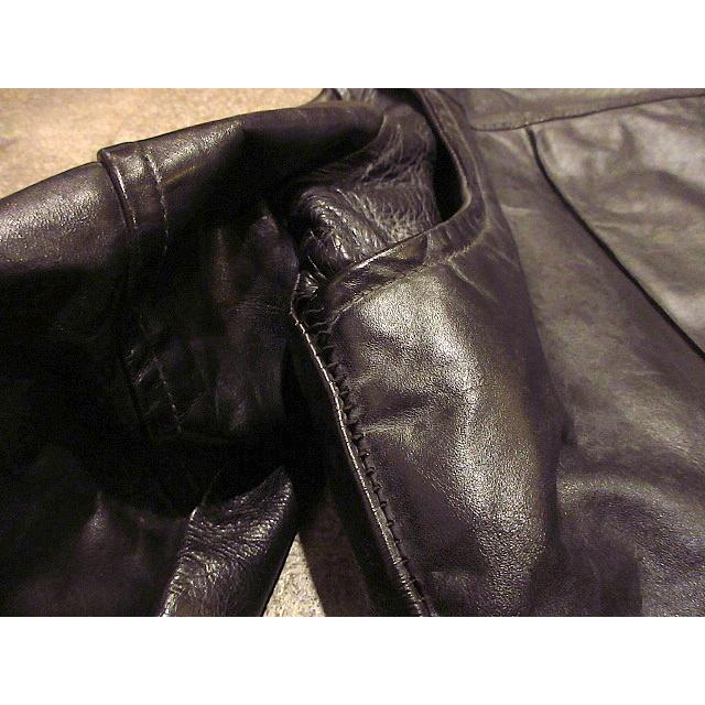 ビンテージ60's○シングルライダースジャケット黒○201221f7-m-jk-lt