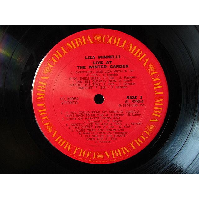 LIZA MINNELLI○LIVE AT THE WINTER GARDEN COLUMBIA PC 32854