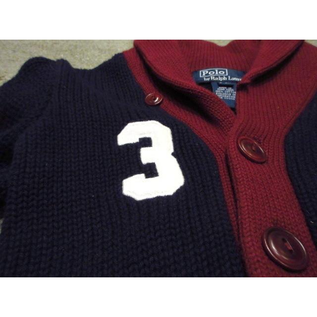 POLO by Ralph Laurenキッズツートーンショールカラーコットンニット 