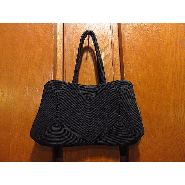 ビンテージ40's○コードイブニングバッグ黒○210104f8-bag-hnd ビンテージ40's○コードイブニングバッグ黒○210104f8-bag-hnd