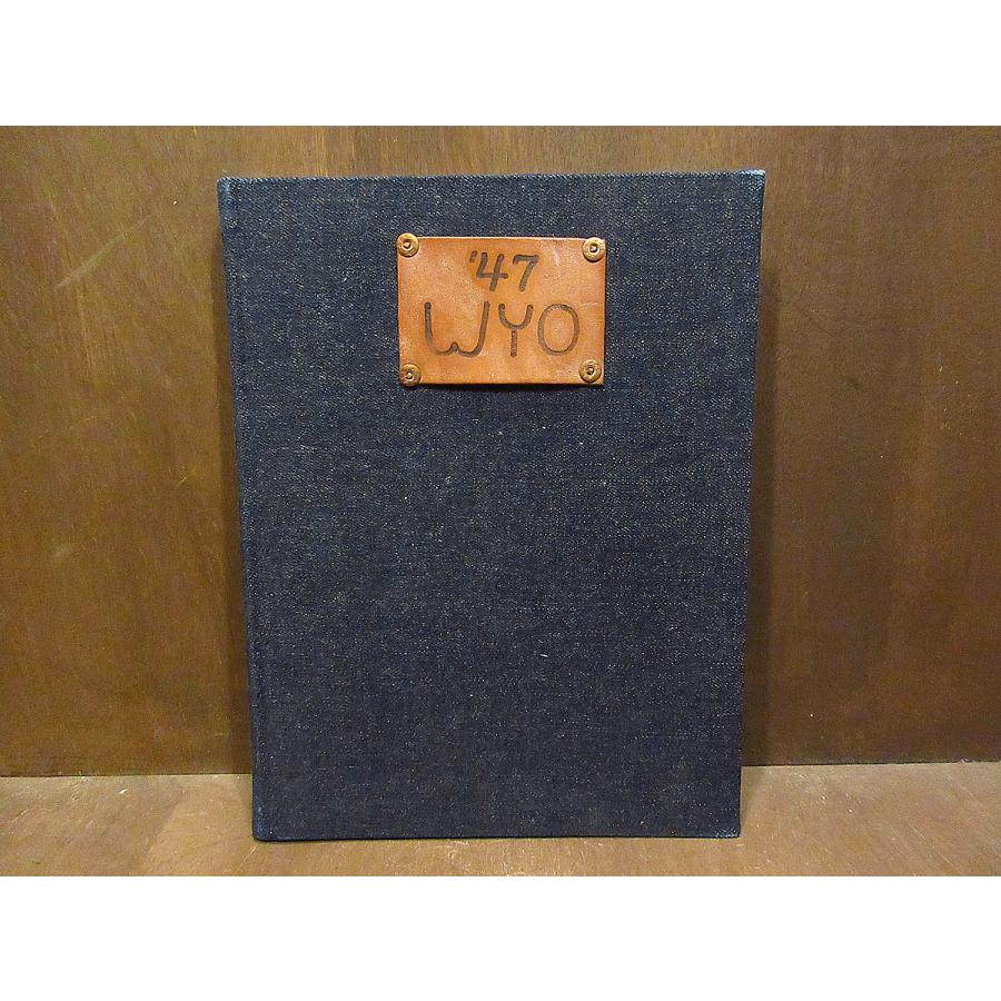 ビンテージ40's●Leeワイオミング大学卒業アルバム●210110i4-otclct 1940sリーカレッジアドバタイジング雑貨デニム