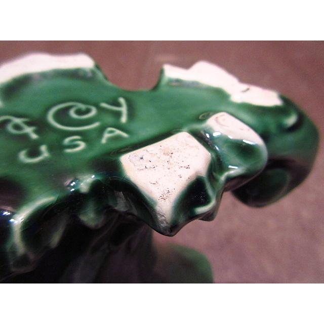 ビンテージ~70's○McCOYセラミックプランター緑○210114n8