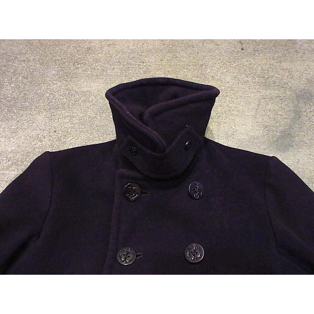 ビンテージ40's○U.S.NAVY 10ボタンピーコート○210119s3-m-ct 1940s