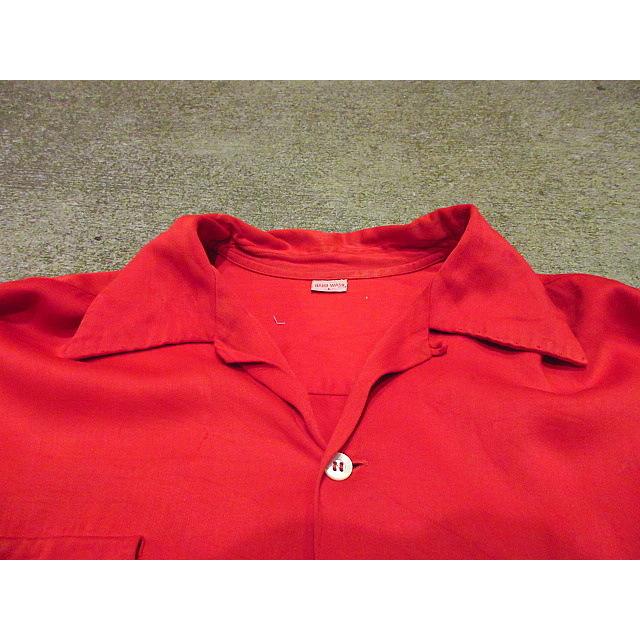 ビンテージ50's○長袖ループカラーシャツ赤size L○210126s2-m-lssh-lp 