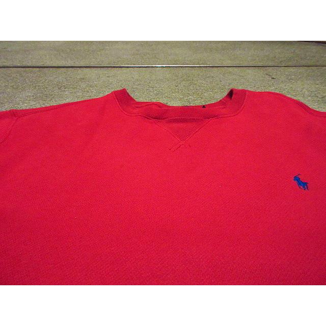 Polo by Ralph Lauren前V裏起毛スウェット赤size M○210128f2-m-sws