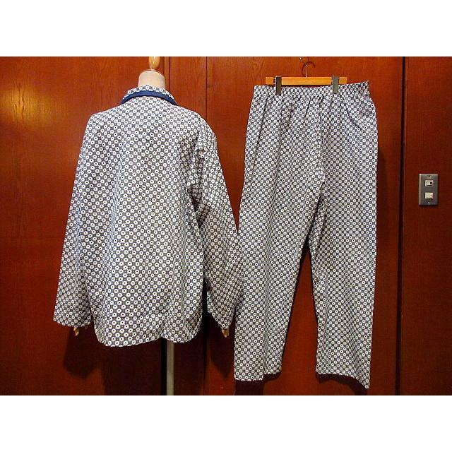 ビンテージ70's○DEADSTOCK 総柄パジャマセットアップ L○210211s3-m