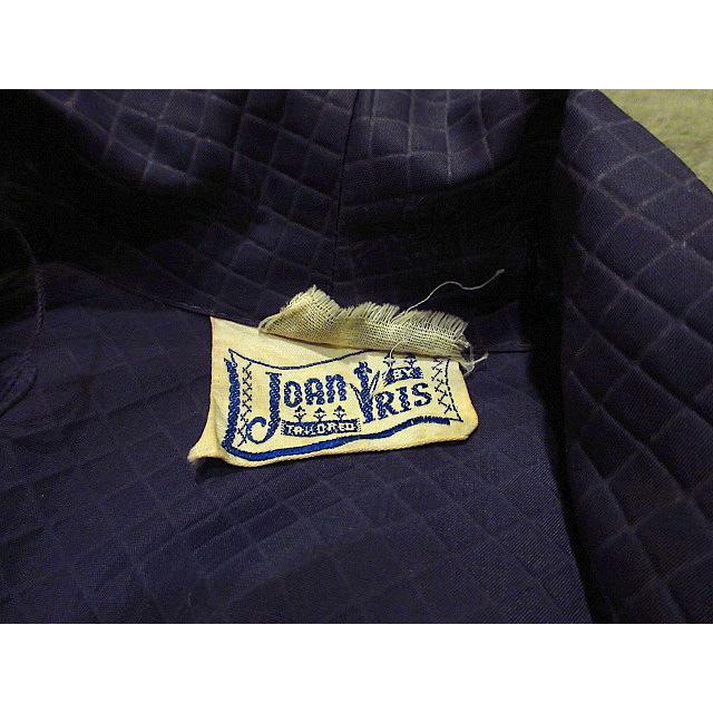 ビンテージ40's○Tailored by JOAN IRISショールカラーガウン紺