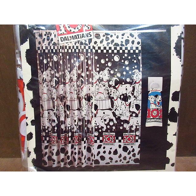 ビンテージ○DEADSTOCK 101匹わんちゃんビニルシャワーカーテンA