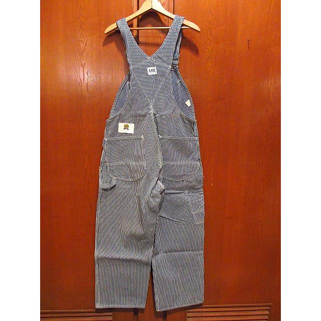 ビンテージ70's○DEADSTOCK LeeヒッコリーストライプオーバーオールW38
