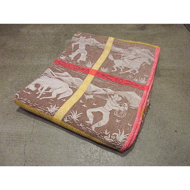 ビンテージ40's50's○CANNONコットンウエスタン総柄ブランケットsize