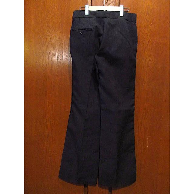 ビンテージ70's○サスペンダーボタン付きタキシードフレアパンツ黒