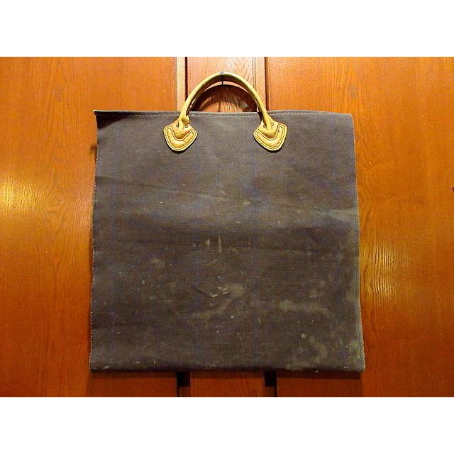 ビンテージ80's○L.L.Bean レザーハンドルキャンバスログキャリー茶