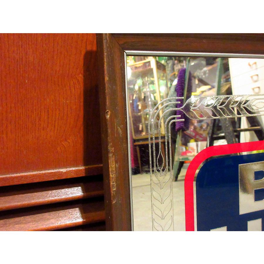 ビンテージ○BUD LIGHT BEER 壁掛けパブミラー○210312s6-sign