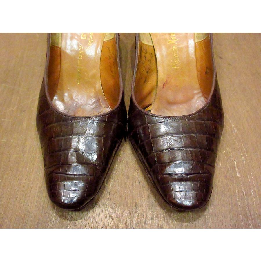 ビンテージ40's○リザードスキンヒール Size 7 1/2 AA○210313n3 ビンテージ40's○リザードスキンヒール Size 7 1/2 AA○210313n3