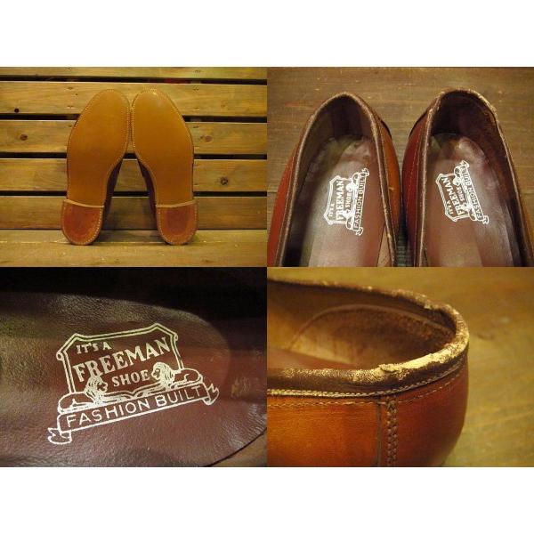 ビンテージ50's○DEAD STOCK FREEMANペニーローファー茶