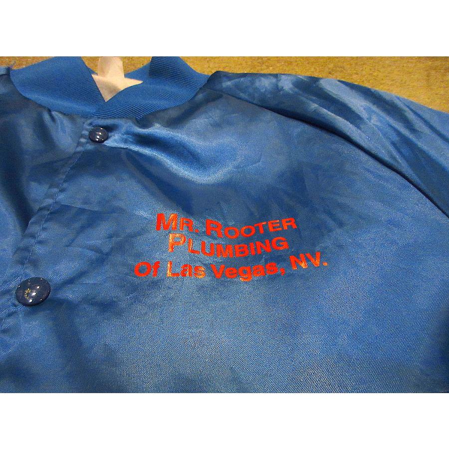 ビンテージ80's90's○WestArk MR.ROOTER PLUMBINGナイロンボタン