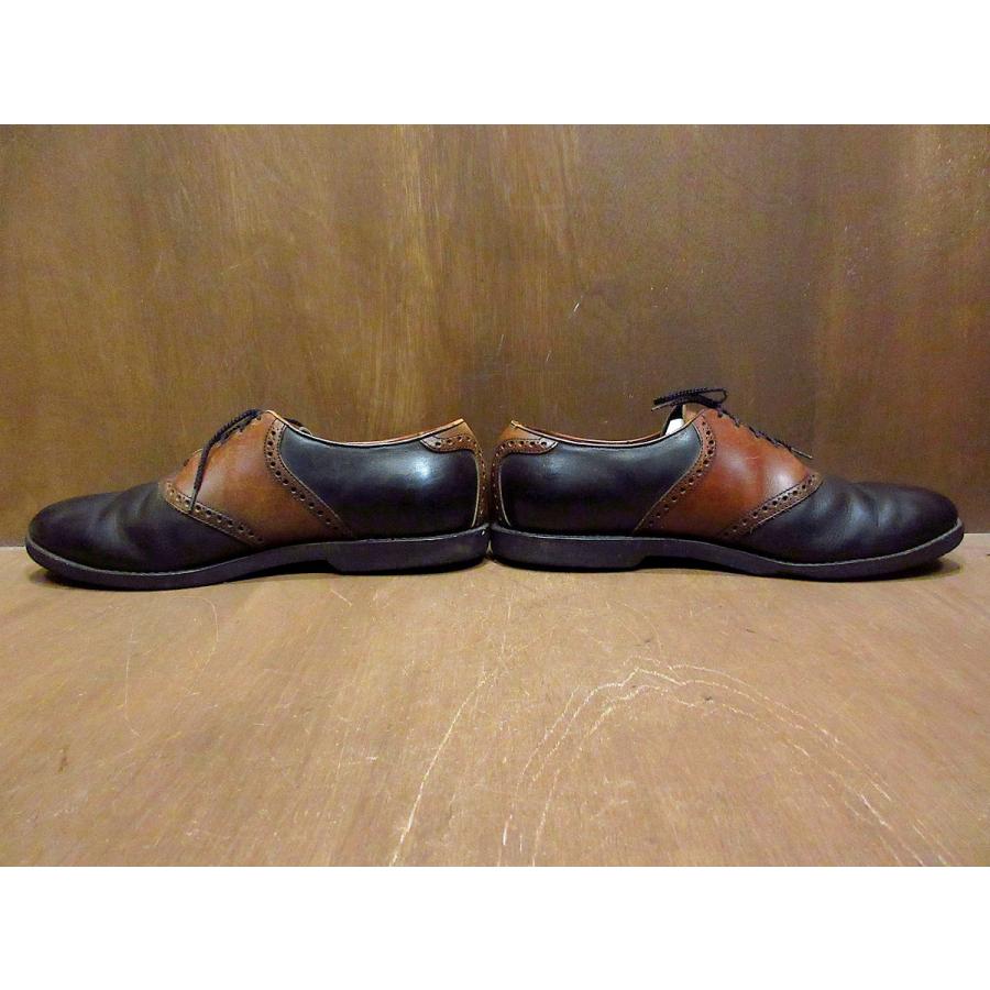 ビンテージ○FLORSHEIM サドルシューズ黒×茶 Size 11D○210327n2-m