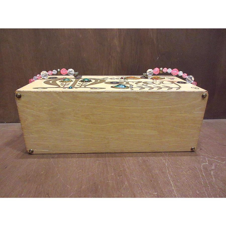 ビンテージ60's○Enid Collinsウッドボックスバッグ○210401n5-bag-hnd