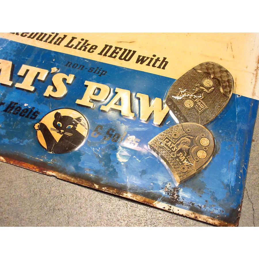 ビンテージ40's○CAT'S PAW アドバタイジングメタルサイン ビンテージ40's○CAT'S PAW アドバタイジングメタルサイン