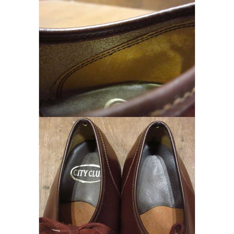 ビンテージ70's○DEADSTOCK CITY CLUBプレーントゥシューズ赤茶 ビンテージ70's○DEADSTOCK CITY CLUBプレーントゥシューズ赤茶